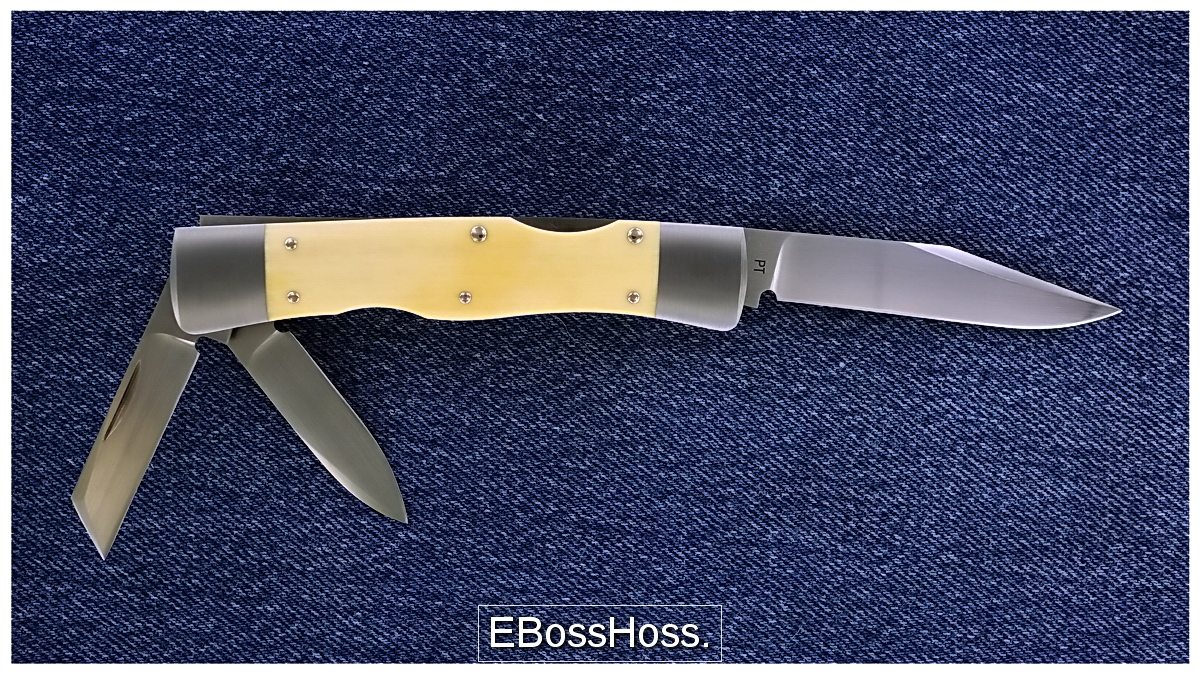 Jess Horn Natural-handle Lockback Whittler Prototype
